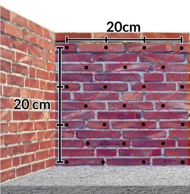 Plošná injektáž - aplikace pod terénem